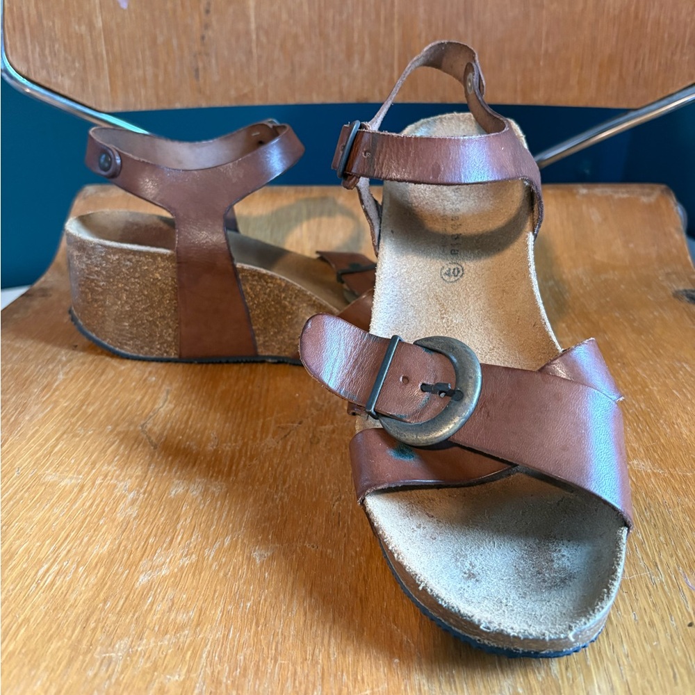 Brown Leather Women's Sandals